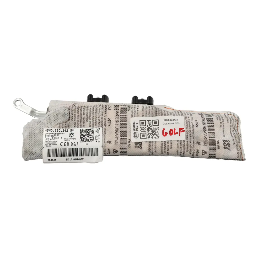 Volkswagen VW Golf VIII Poduszka Fotela Airbag Prawy Przód - SKU 5H0880242S - Numer Części 5H0880242S
