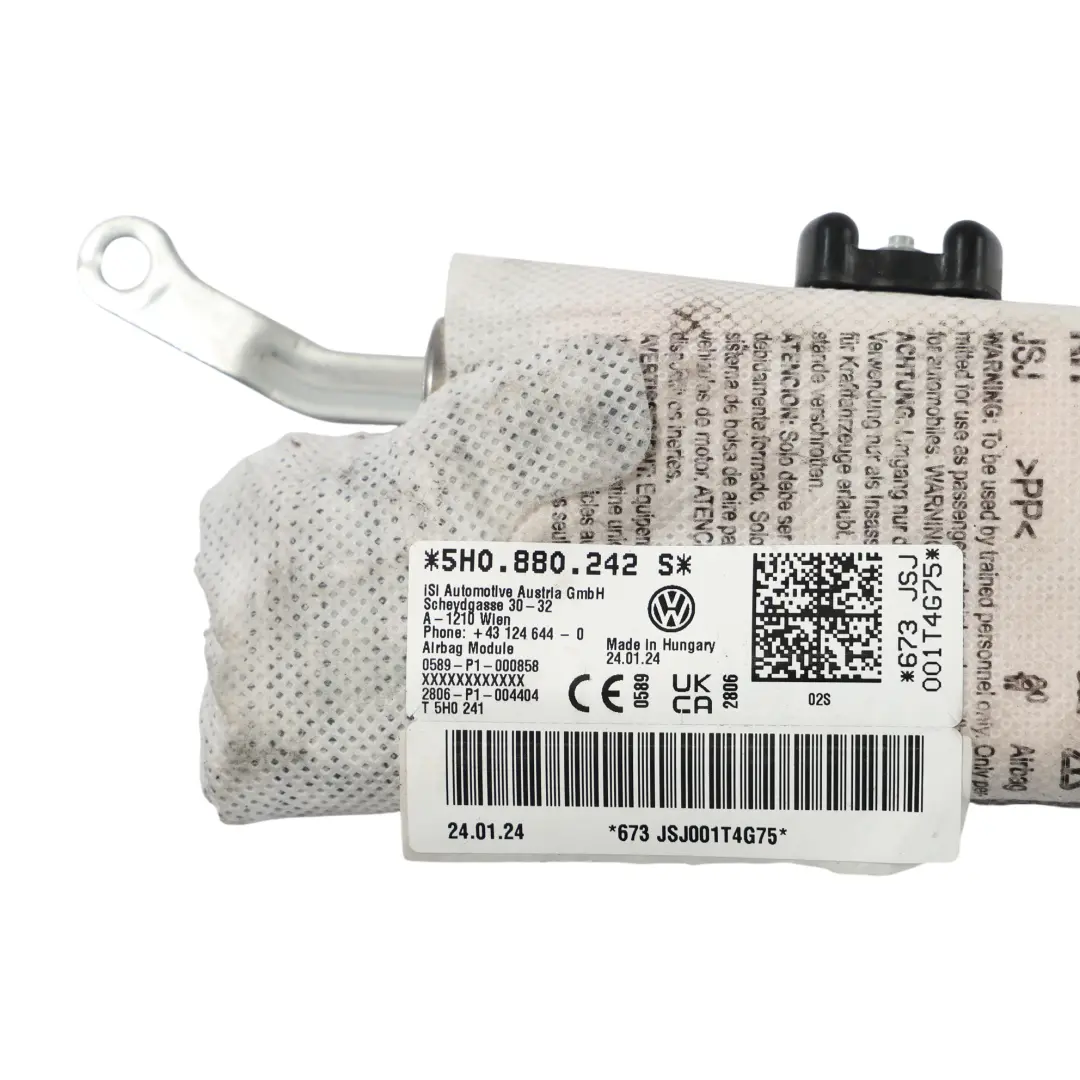 Volkswagen VW Golf VIII Poduszka Fotela Airbag Prawy Przód - SKU 5H0880242S - Numer Części 5H0880242S
