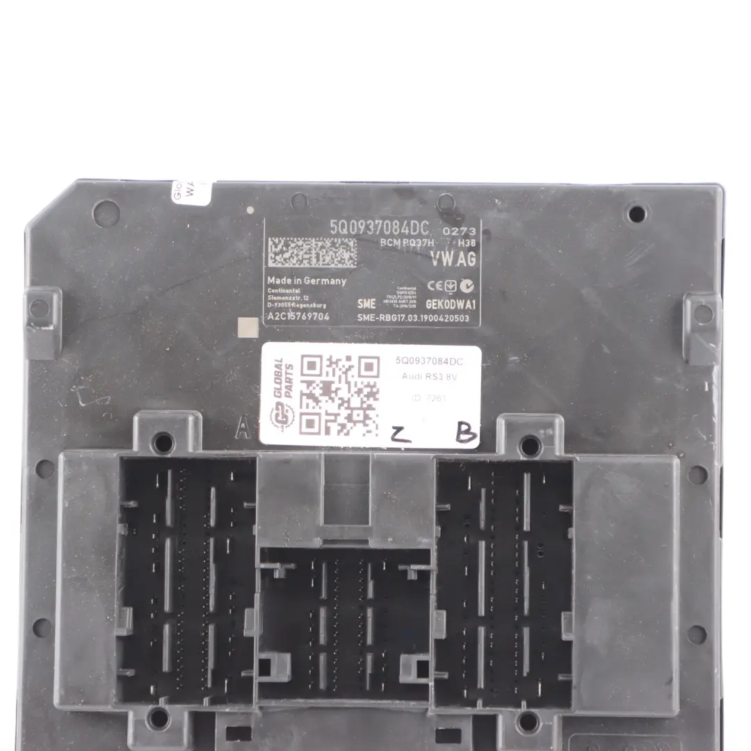 Audi A3 RS3 8V Karosseriesteuergerät BCM Steuergerät Stromversorgung - SKU 5Q0937084DC - Teilenummer 5Q0937084DC