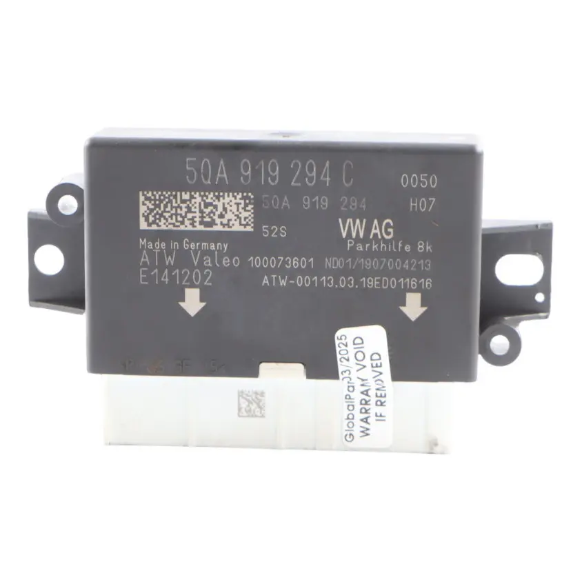 PDC Einparkhilfe Steuergerät Modul 5QA919294J für Audi Seat Skoda Volkswagen mit Teilenummer 5QA919294C Audi Seat Skoda Volkswagen PDC Einparkhilfe Steuergerät Modul 5QA919294J - SKU 5QA919294C - Teilenummer 5QA919294C