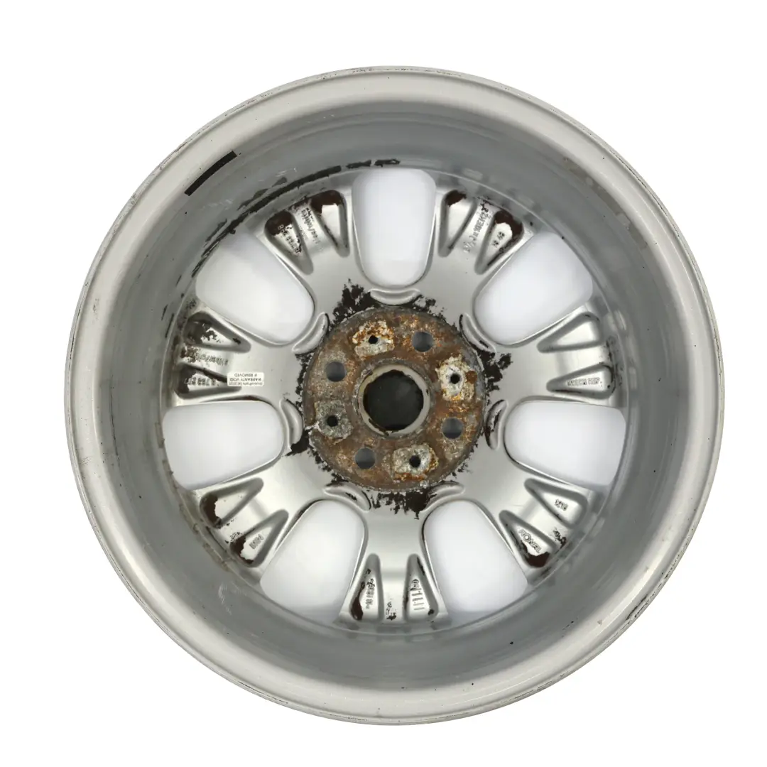 Silber Alufelge Felge 16" 6,5J ET:48 Rad 7 Fin Spoke 92 für Mini Cooper R50 mit Teilenummer 6763297 Mini Cooper R50 Silber Alufelge Felge 16" 6,5J ET:48 Rad 7 Fin Spoke 92 - SKU 6763297-1 - Teilenummer 6763297