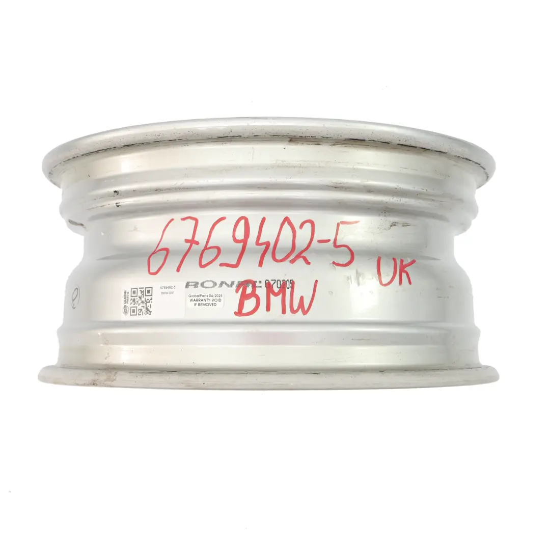 Alloy Wheel Rim 16" 7J ET:44 Spider Spoke 151 to BMW E81 E82 E87 Silver with Part number 6769402 BMW E81 E82 E87 Silver Alloy Wheel Rim 16" 7J ET:44 Spider Spoke 151 - SKU 6769402-5 - Part number 6769402