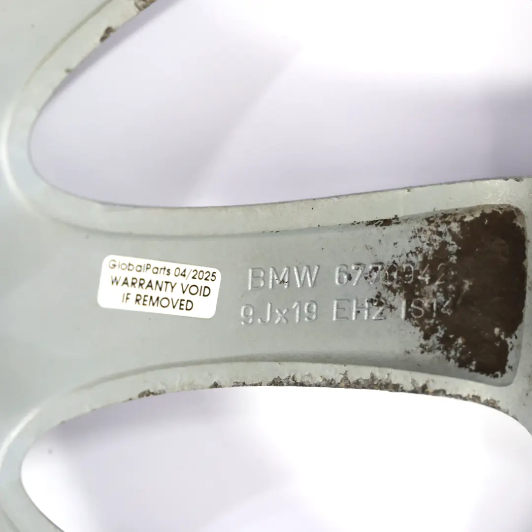 BMW E63 E64 Silver Light Alloy Wheel Rim 19" Star Spoke 218 9J ET:14 - SKU 6770942-1 - Part number 6770942