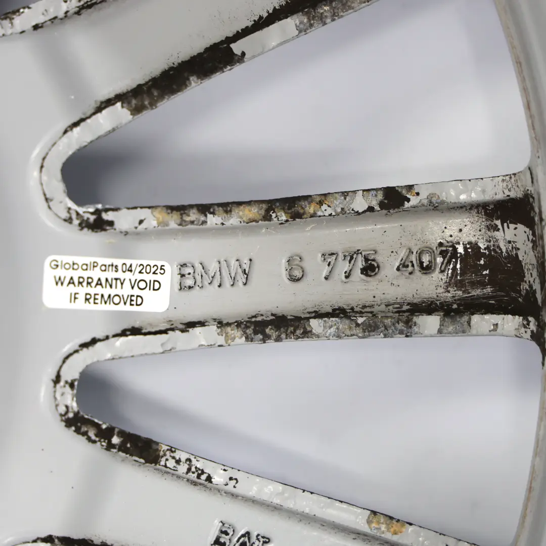 Rim BMW F06 F10 F11 F12 Alloy Silver 18" 8J ET:30 Radial Spoke 237 to Wheel with Part number 6775407 Wheel Rim BMW F06 F10 F11 F12 Alloy Silver 18" 8J ET:30 Radial Spoke 237 - SKU 6775407-3 - Part number 6775407