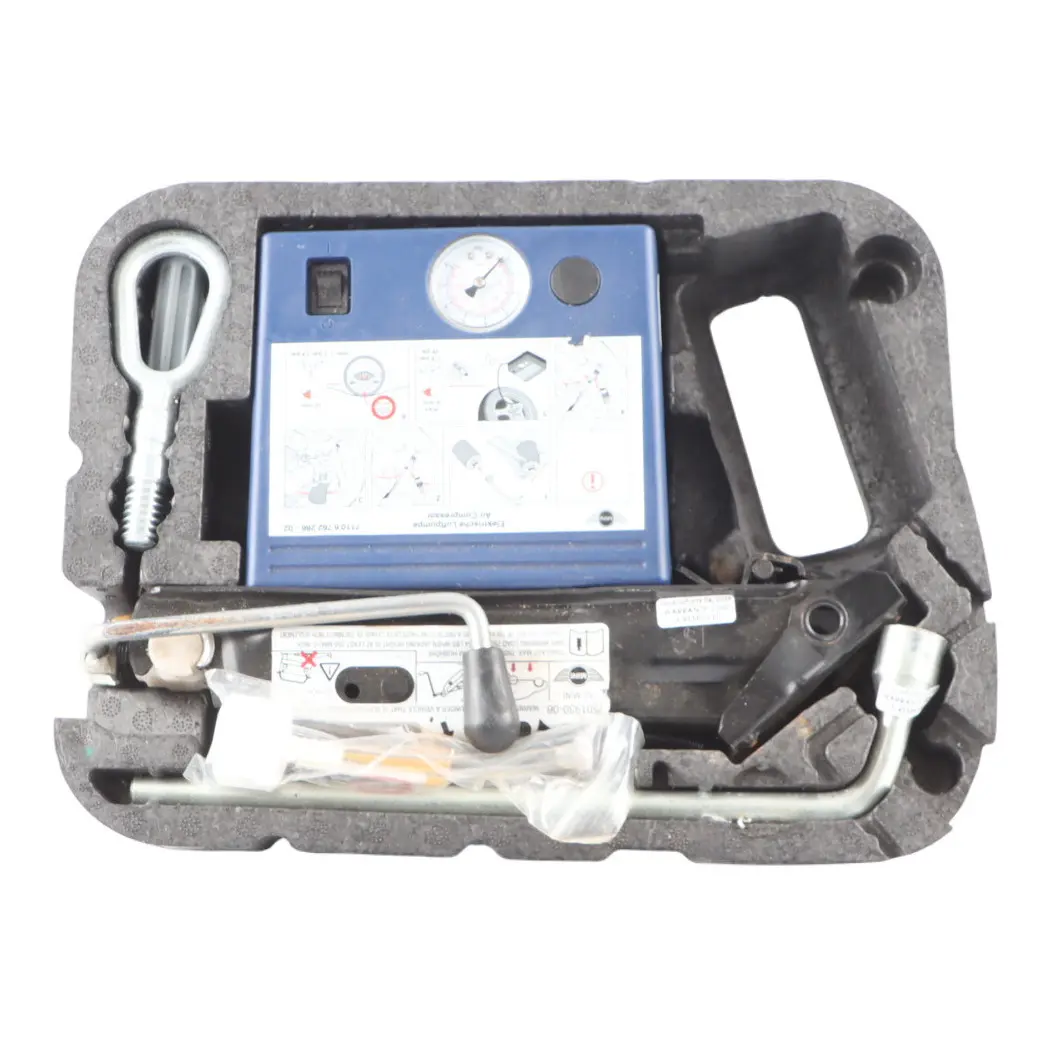 Tool Service Kit Mini R56 R57 Lifting Jack Tyre Sealant Set to with Part number 6778554 Tool Service Kit Mini R56 R57 Lifting Jack Tyre Sealant Set - SKU 6778554-1 - Part number 6778554