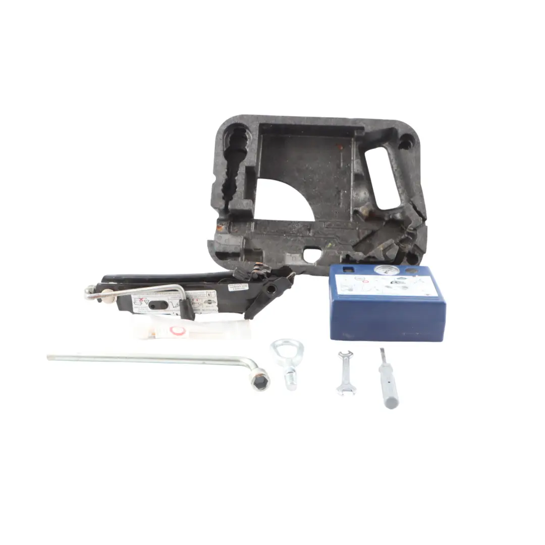 Tool Service Kit Mini R56 R57 Lifting Jack Tyre Sealant Set to with Part number 6778554 Tool Service Kit Mini R56 R57 Lifting Jack Tyre Sealant Set - SKU 6778554-1 - Part number 6778554