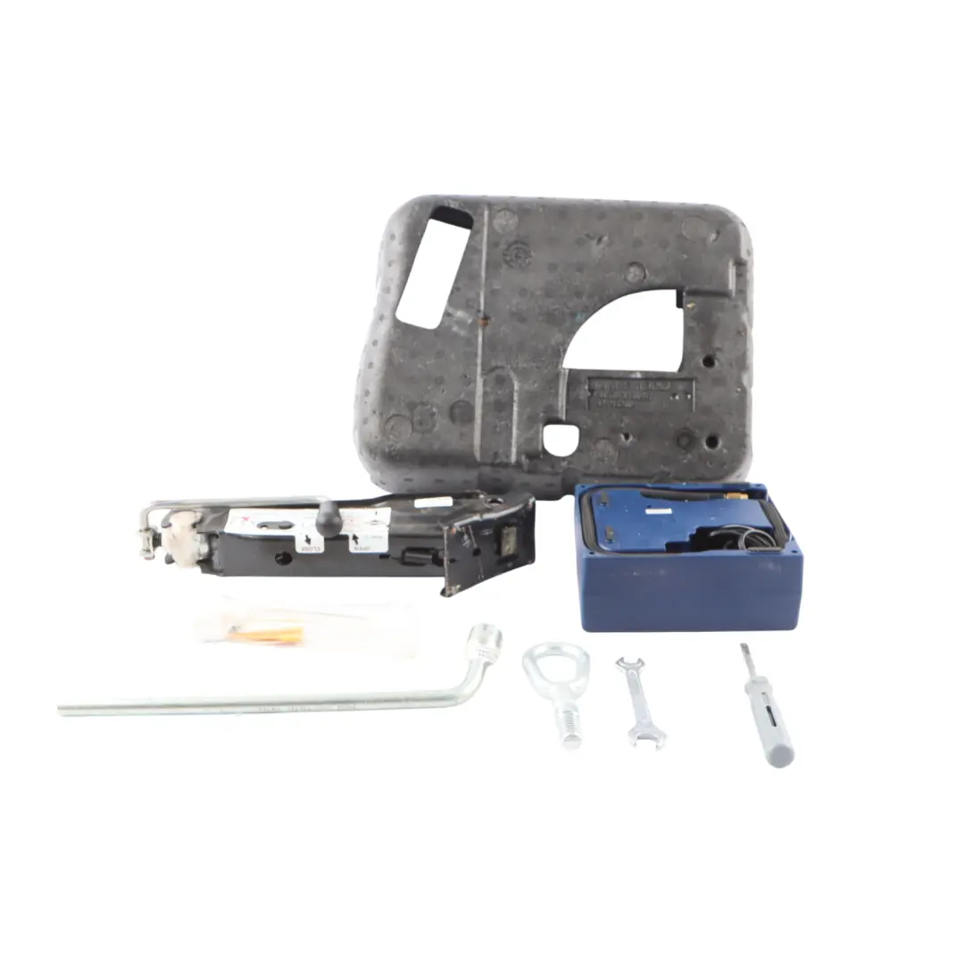 Tool Service Kit Mini R56 R57 Lifting Jack Tyre Sealant Set to with Part number 6778554 Tool Service Kit Mini R56 R57 Lifting Jack Tyre Sealant Set - SKU 6778554-1 - Part number 6778554