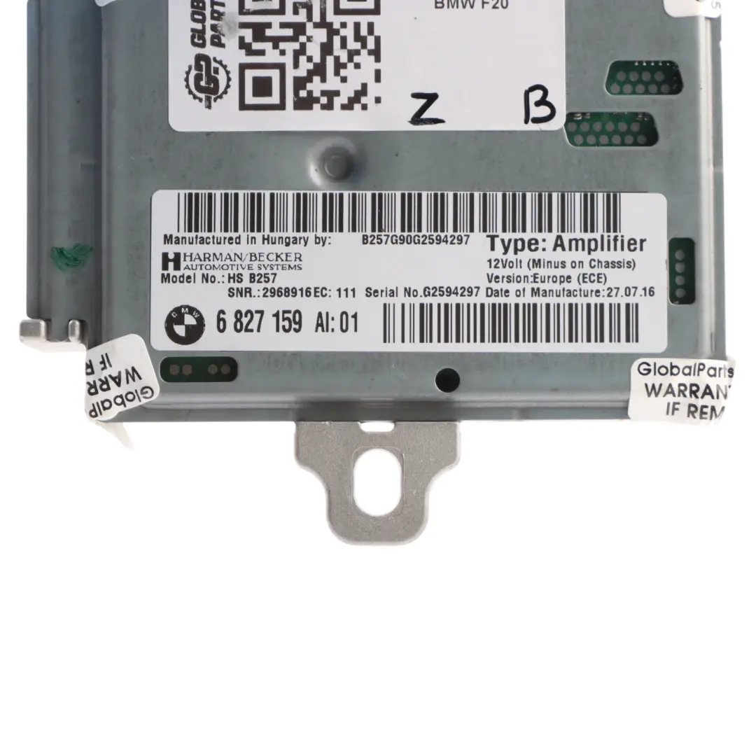 Audio Amplifier BMW F20 F21 F22 Harman/Kardon Active Sound Design System to with Part number 6827159 Audio Amplifier BMW F20 F21 F22 Harman/Kardon Active Sound Design System - SKU 6827159 - Part number 6827159