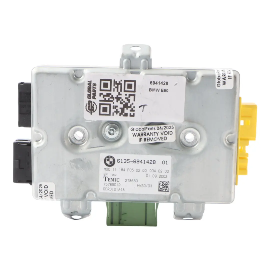 Module BMW E60 E61 Front Passenger Door Control Unit Module to Air with Part number 6941428 Air Module BMW E60 E61 Front Passenger Door Control Unit Module - SKU 6941428 - Part number 6941428