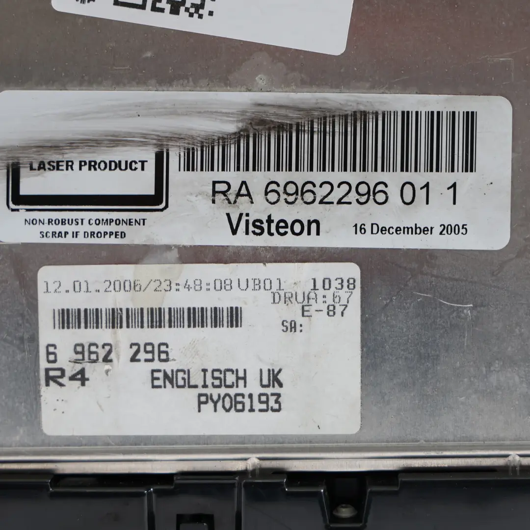 BMW E81 E87 E90 E91 E92 E93 Unità Radio Business CD - SKU 6952296-1 - Numero di parte 6952296