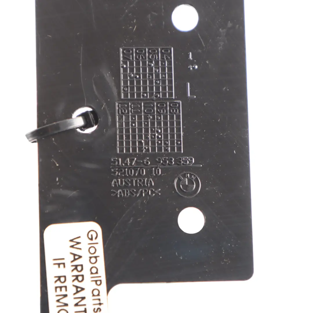 Hak Mocujący Panel Podłogowy Bagażnika Lewy do BMW E61 o numerze 6953359 BMW E61 Hak Mocujący Panel Podłogowy Bagażnika Lewy - SKU 6953359 - Numer Części 6953359