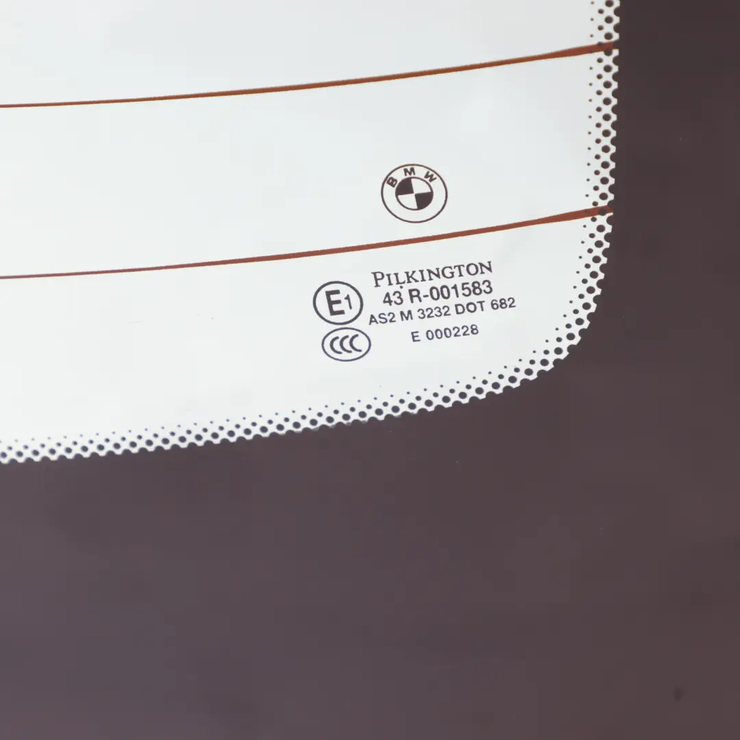 Window BMW E93 F33 Folding Top Hardtop Roof Shell Platinbronze - A53 to Rear with Part number 7128754 Rear Window BMW E93 F33 Folding Top Hardtop Roof Shell Platinbronze - A53 - SKU 7128754-PB - Part number 7128754