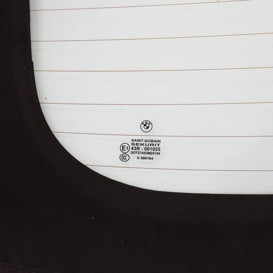 Window Glass Convertible Cabrio Folding Top Glazing Green AS2 to BMW E88 Rear with Part number 7192905 BMW E88 Rear Window Glass Convertible Cabrio Folding Top Glazing Green AS2 - SKU 7192905-5 - Part number 7192905