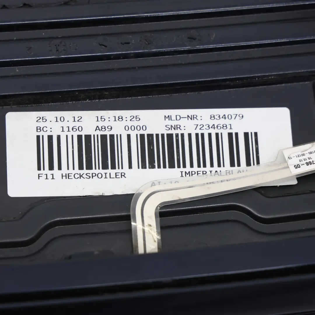 Alerón Trasero Para BMW F11 Touring Tapa Maletero Trasero Azul Imperial A89 para con número de pieza 7207511 Alerón Trasero Para BMW F11 Touring Tapa Maletero Trasero Azul Imperial A89 - SKU 7207511-IBB1 - Número de pieza 7207511