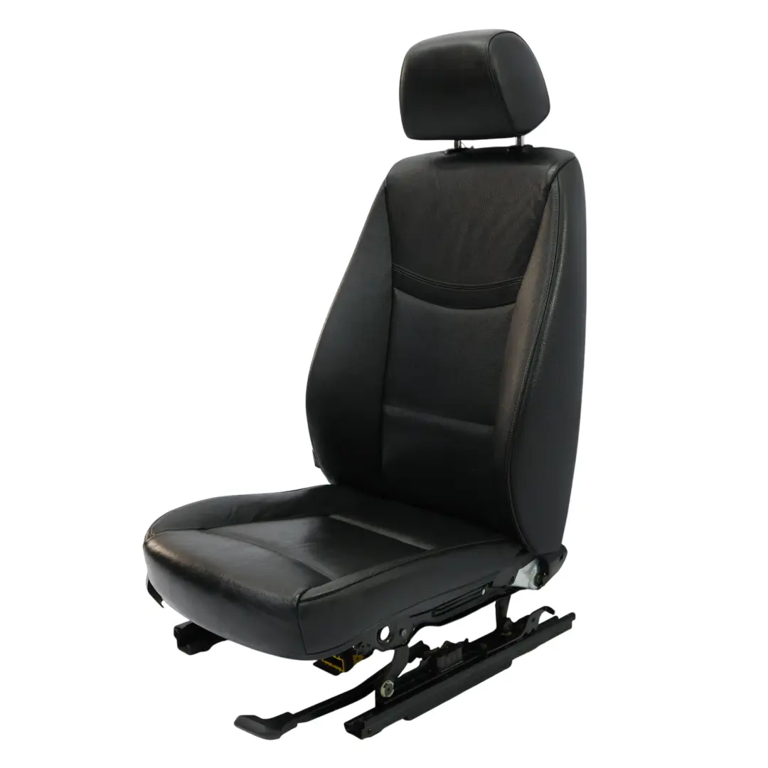 BMW E90 E91 LCI Fotel Przedni Prawy Grzany Czarna Skóra Dakota - SKU 7246800-4 - Numer Części 7246800