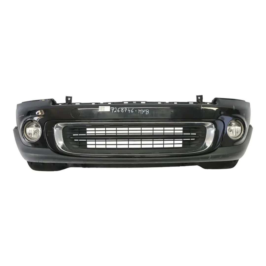 Mini R55 R56 LCI Complete Front Bumper Trim Panel Midnight Black - A94 - SKU 7268746-MNB - Part number 7268746
