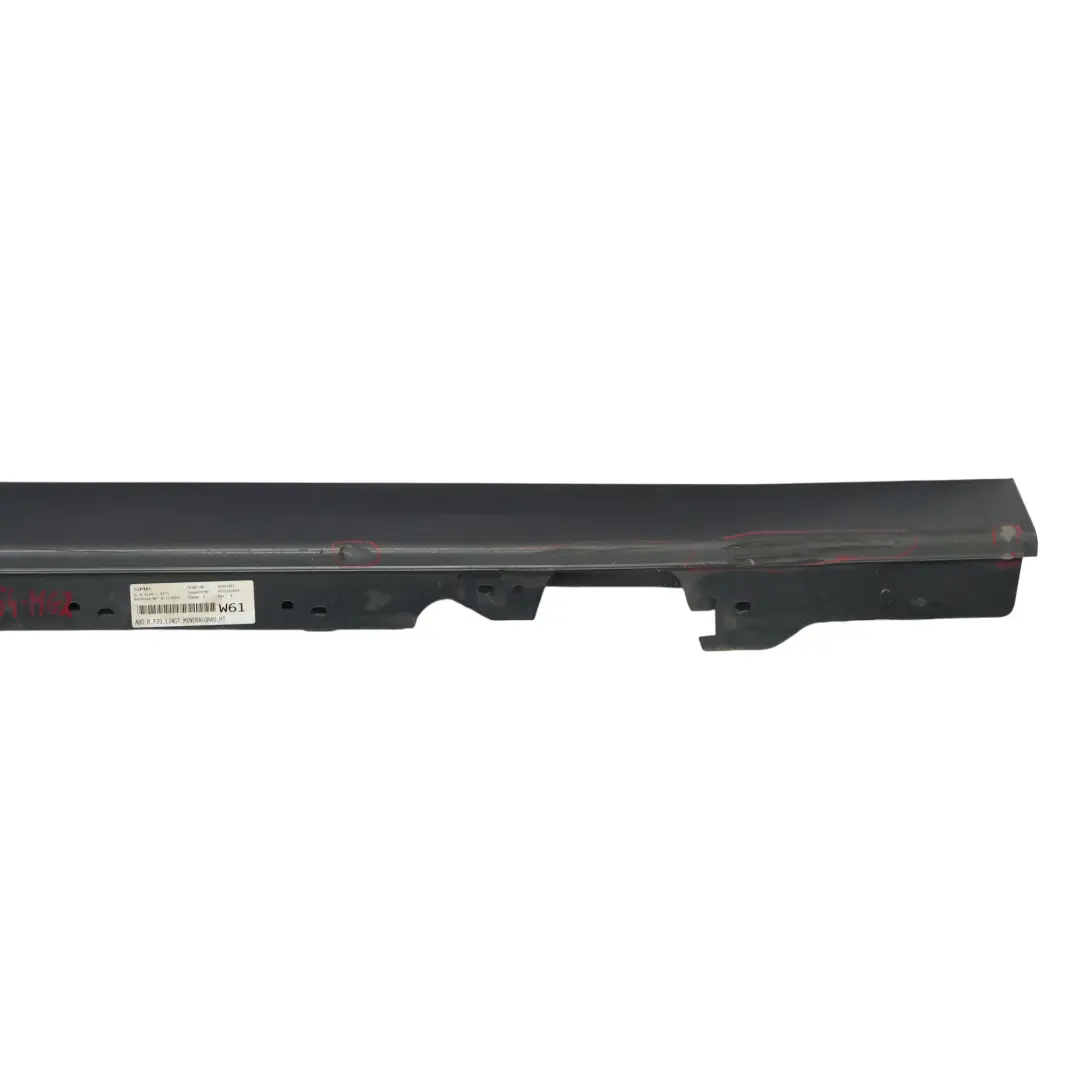  Minigonna BMW F20 Battitacco Destro Mineralgrau Mineral Grey Metallic - B39 - SKU 7293554-MG2 - Numero di parte 7293554
