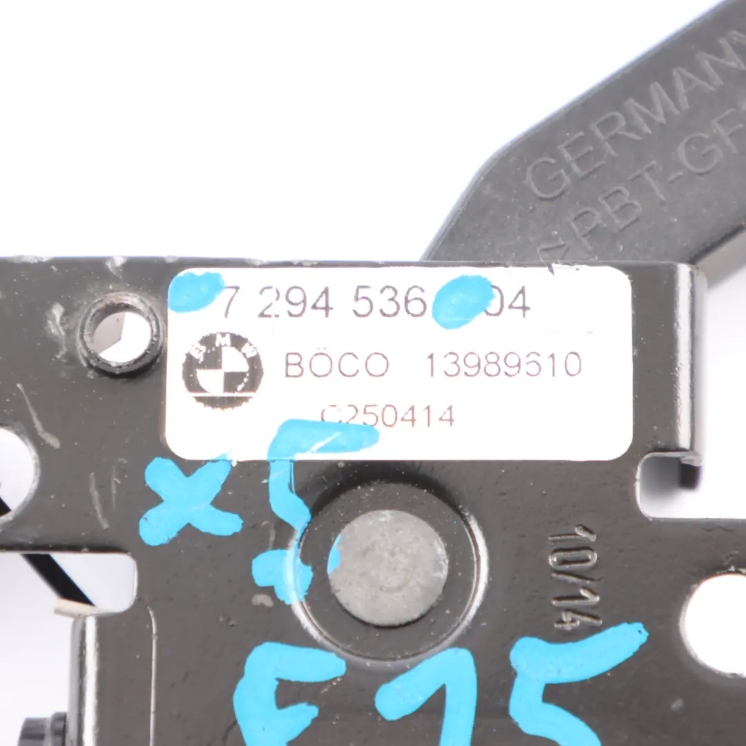 Bonnet Release Catch BMW X5 F15 X6 F16 Hood Catch Mount Bracket Cable to with Part number 7294536 Bonnet Release Catch BMW X5 F15 X6 F16 Hood Catch Mount Bracket Cable - SKU 7294536 - Part number 7294536