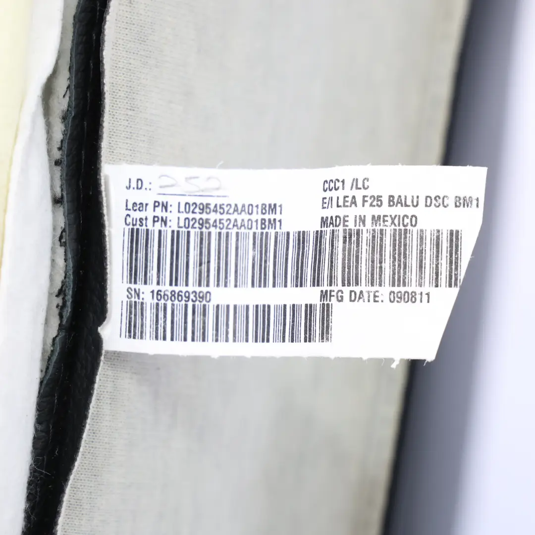 Vorder Sitz Basis BMW F11 X3 F25 X4 F26 Bezug Beheizter Fahrer Leder Schwarz für mit Teilenummer 7317870 Vorder Sitz Basis BMW F11 X3 F25 X4 F26 Bezug Beheizter Fahrer Leder Schwarz - SKU 7317870 - Teilenummer 7317870