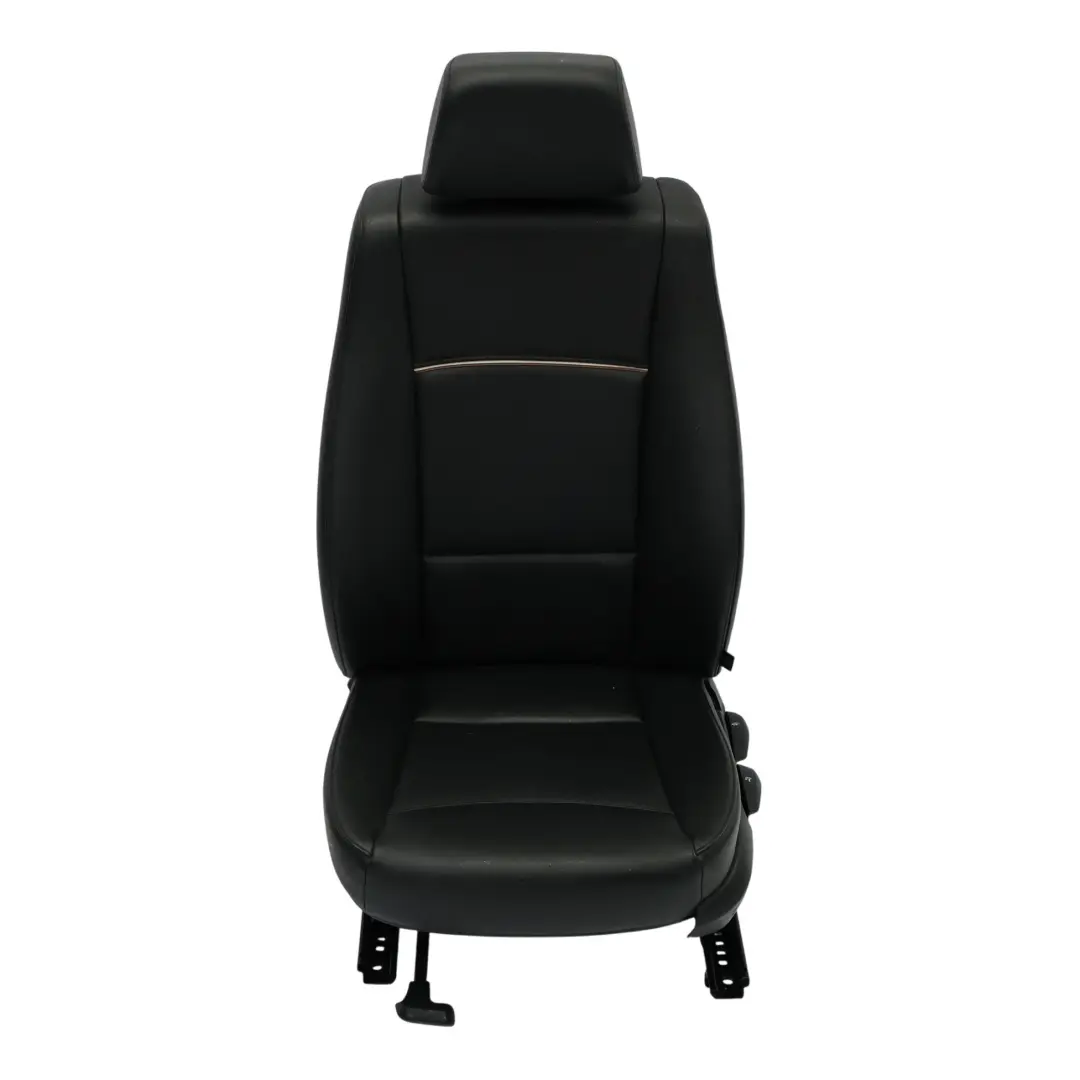 BMW X1 E84 Sitz Vorne Rechts Außen Beheizt Leder Nevada Schwarz Keder Grau Braun - SKU 7324174-2 - Teilenummer 7324174