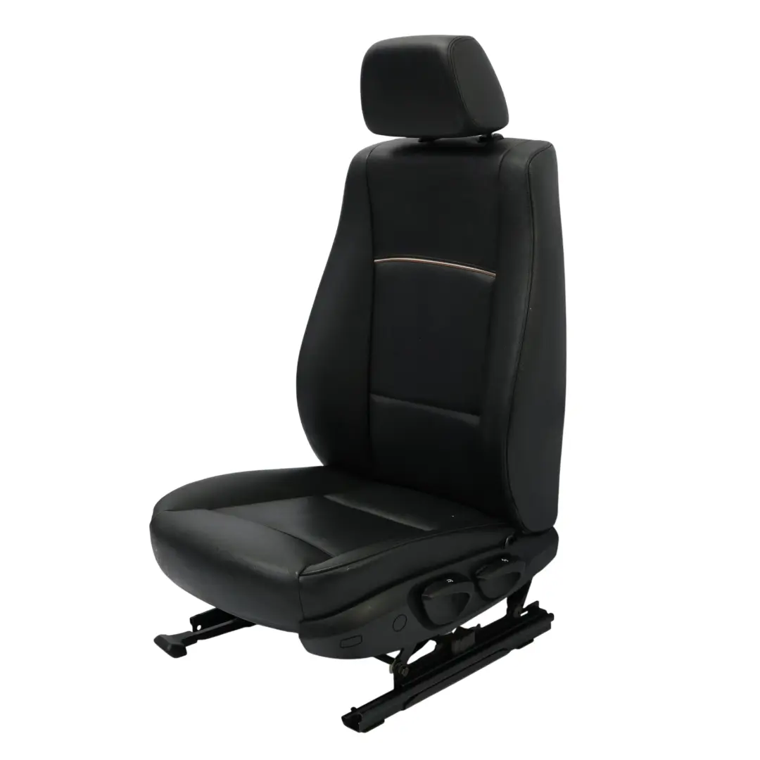 BMW X1 E84 Sitz Vorne Rechts Außen Beheizt Leder Nevada Schwarz Keder Grau Braun - SKU 7324174-2 - Teilenummer 7324174