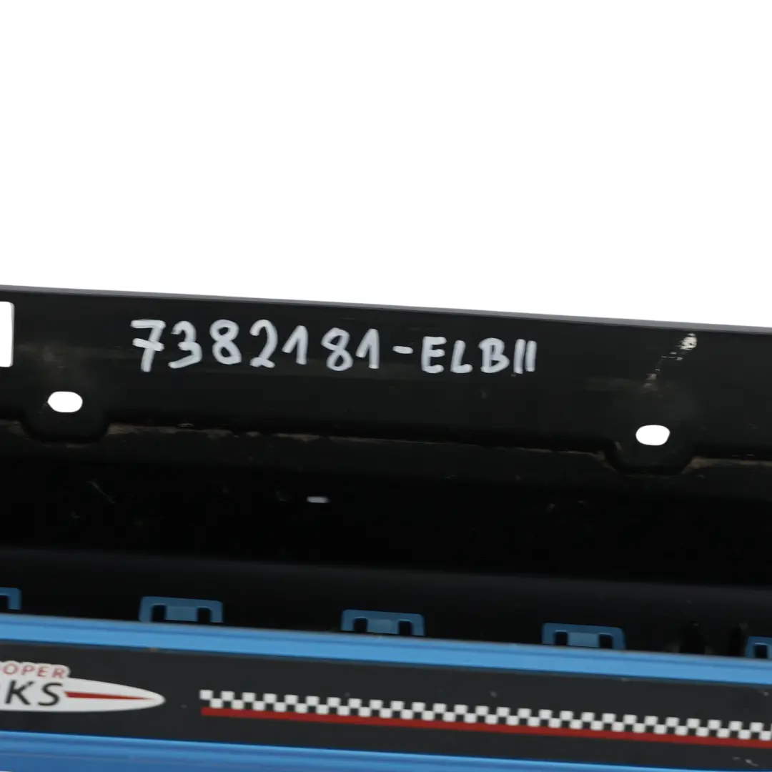 Side Skirt Left N/S JCW Sill Cover Panel Electric Blue II - B86 to Mini F56 F57 with Part number 7382181 Mini F56 F57 Side Skirt Left N/S JCW Sill Cover Panel Electric Blue II - B86 - SKU 7382181-ELBII - Part number 7382181