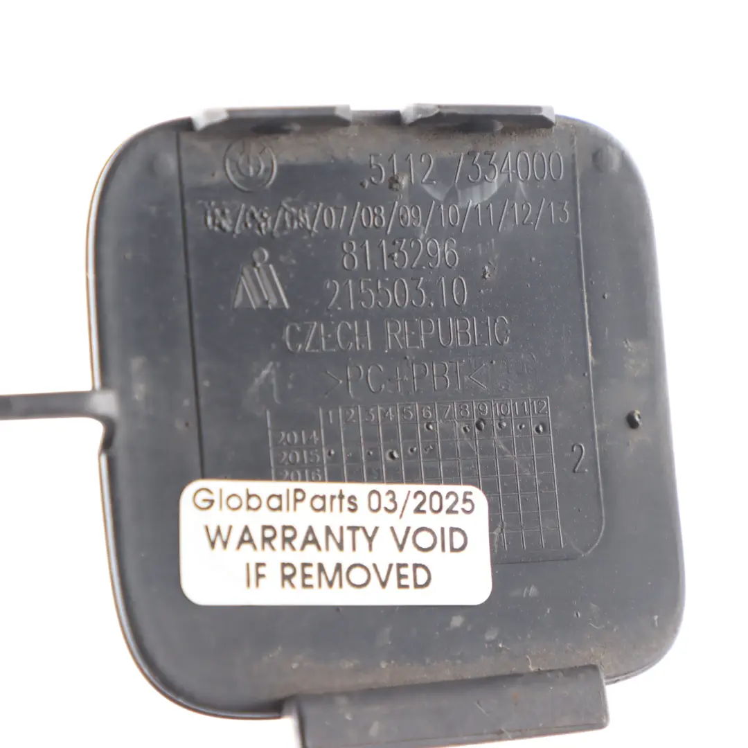 BMW F46 Rear Bumper Flap Towing Eye Hook Cover Flamenco Red C06 - SKU 7403798-FLR - Part number 7403798