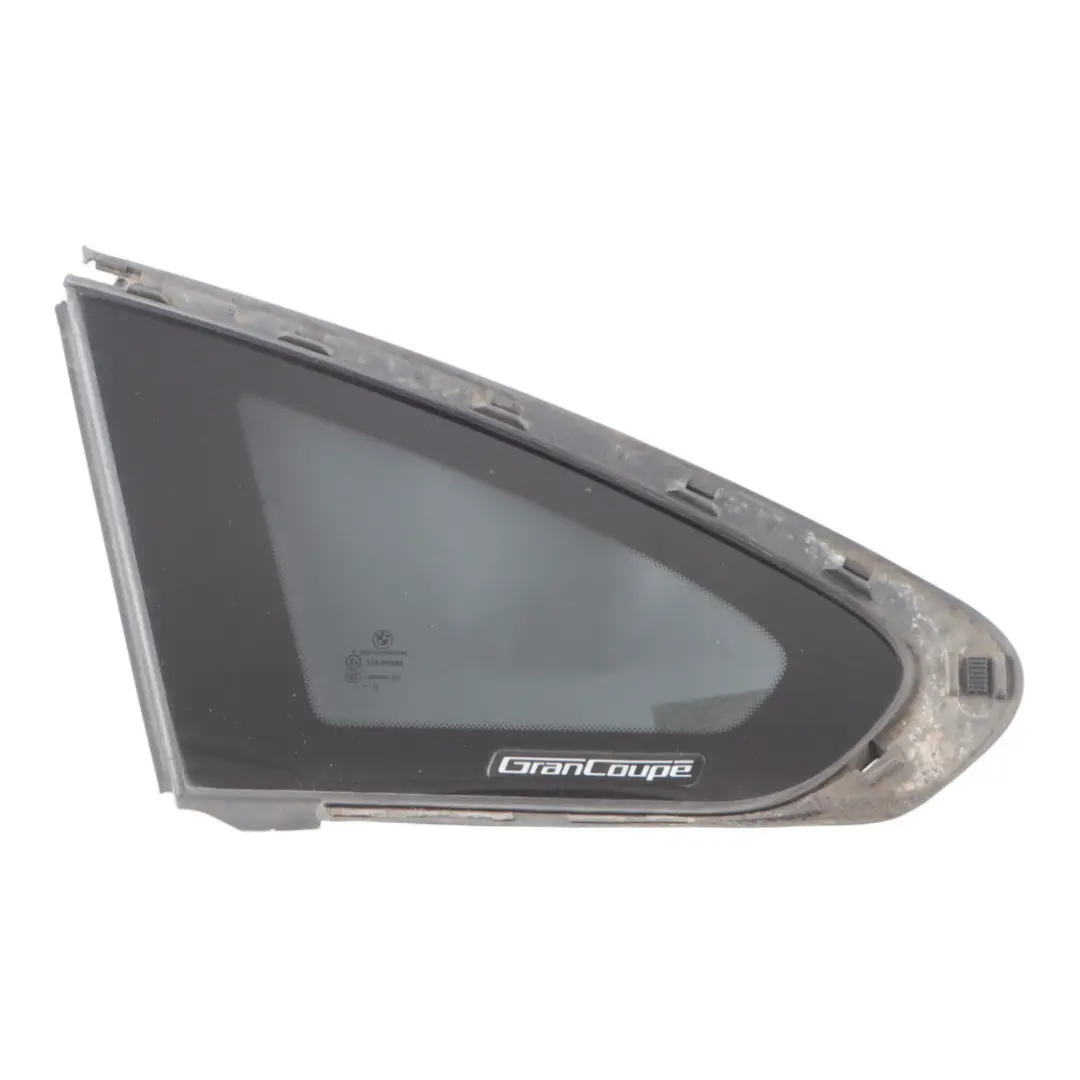 Fixed Window Glass Rear Left N/S Triangle Tinted to BMW F36 Gran Coupe with Part number 7412027 BMW F36 Gran Coupe Fixed Window Glass Rear Left N/S Triangle Tinted - SKU 7412027 - Part number 7412027