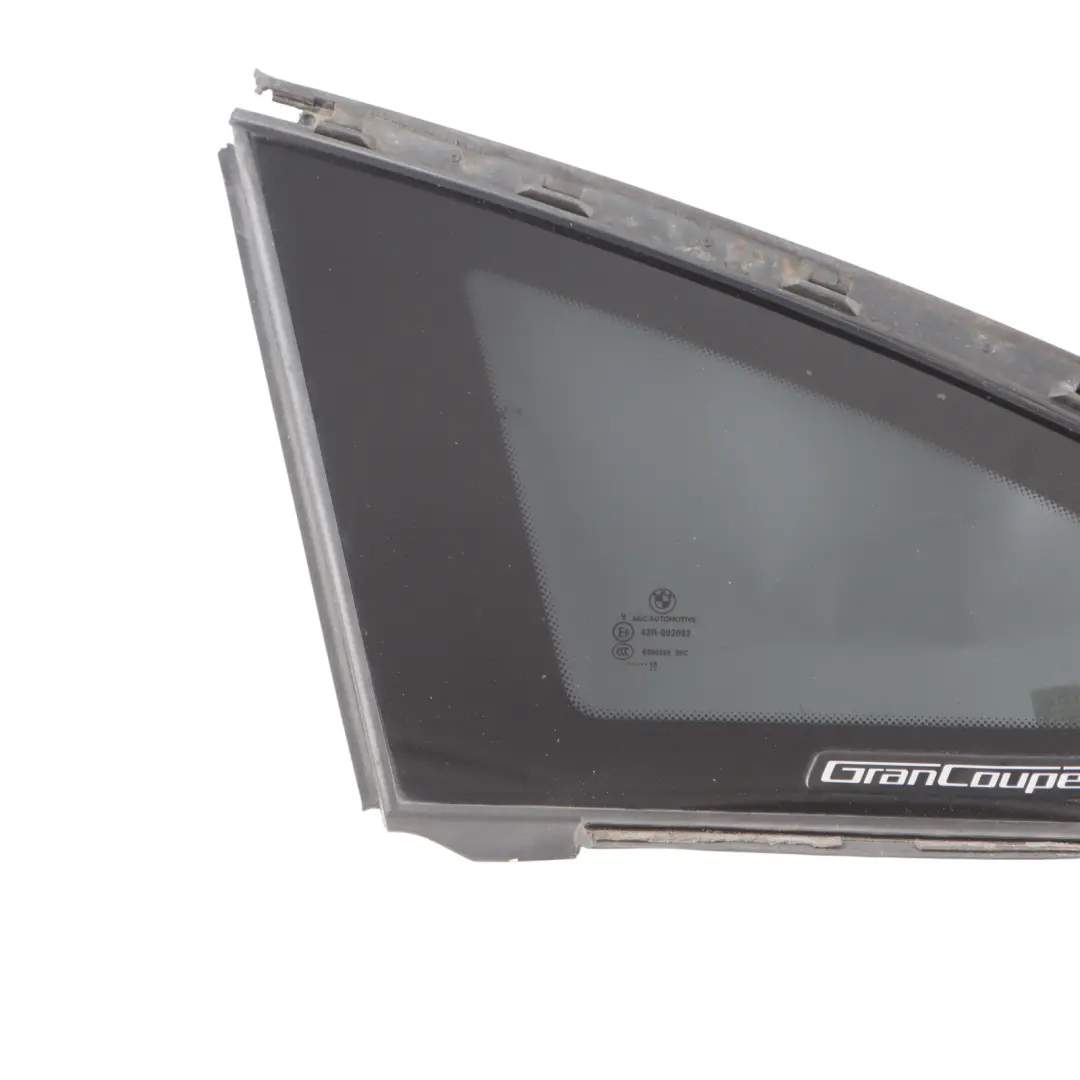 Fixed Window Glass Rear Left N/S Triangle Tinted to BMW F36 Gran Coupe with Part number 7412027 BMW F36 Gran Coupe Fixed Window Glass Rear Left N/S Triangle Tinted - SKU 7412027 - Part number 7412027