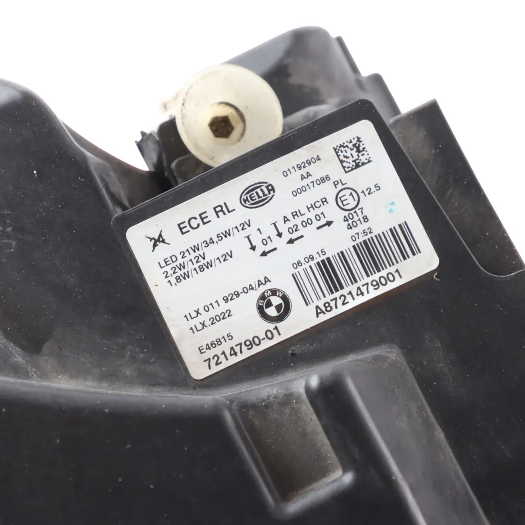  Headlight LED BMW F20 LCI F21 LCI Headlamp Lamp Light Front Right O/S 7214790 - SKU 7414144 - Part number 7414144