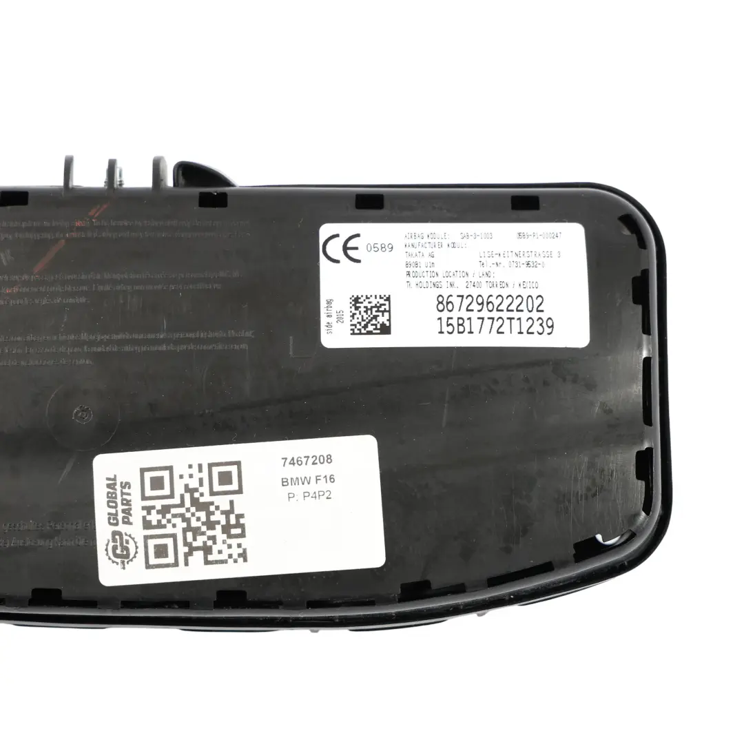 BMW X5 F15 X6 F16 Seat Side Air Module Front Right N/S - SKU 7467208 - Part number 7467208