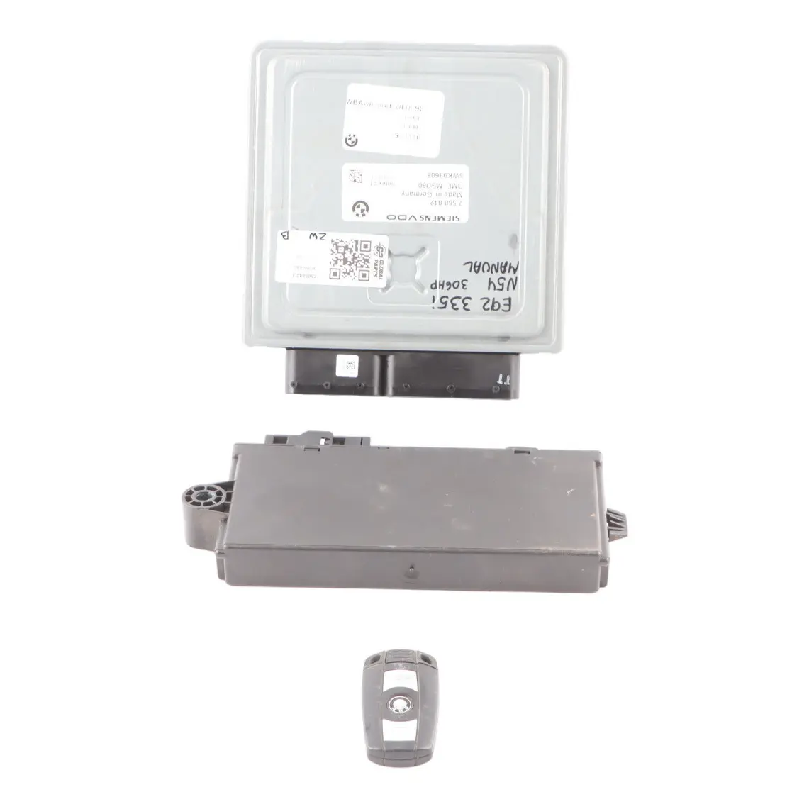 BMW E90 E91 E92 335i Petrol N54 ECU Kit Control Unit DME 7568842 CAS3 Key Manual