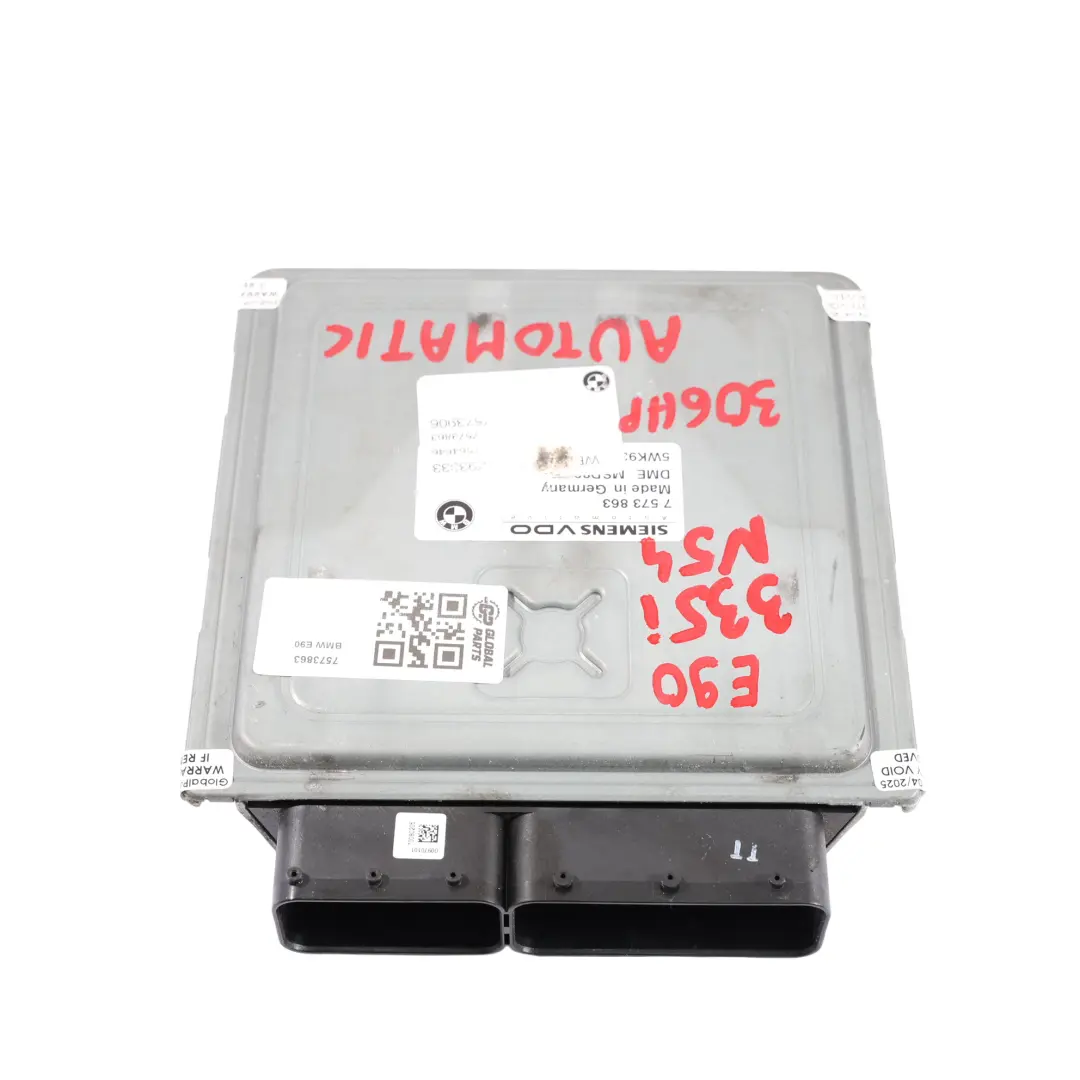 N54 306HP Sterownik Silnika ECU DME do BMW E60 E90 E91 335I 535I o numerze 7573863 BMW E60 E90 E91 335I 535I N54 306HP Sterownik Silnika ECU DME - SKU 7573863 - Numer Części 7573863