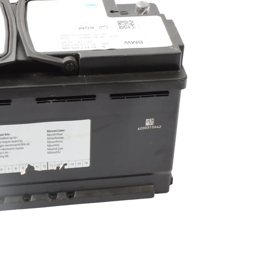 BMW AGM 12V Accumulator Battery 90Ah 900A - SKU 7575328 - Part number 7575328