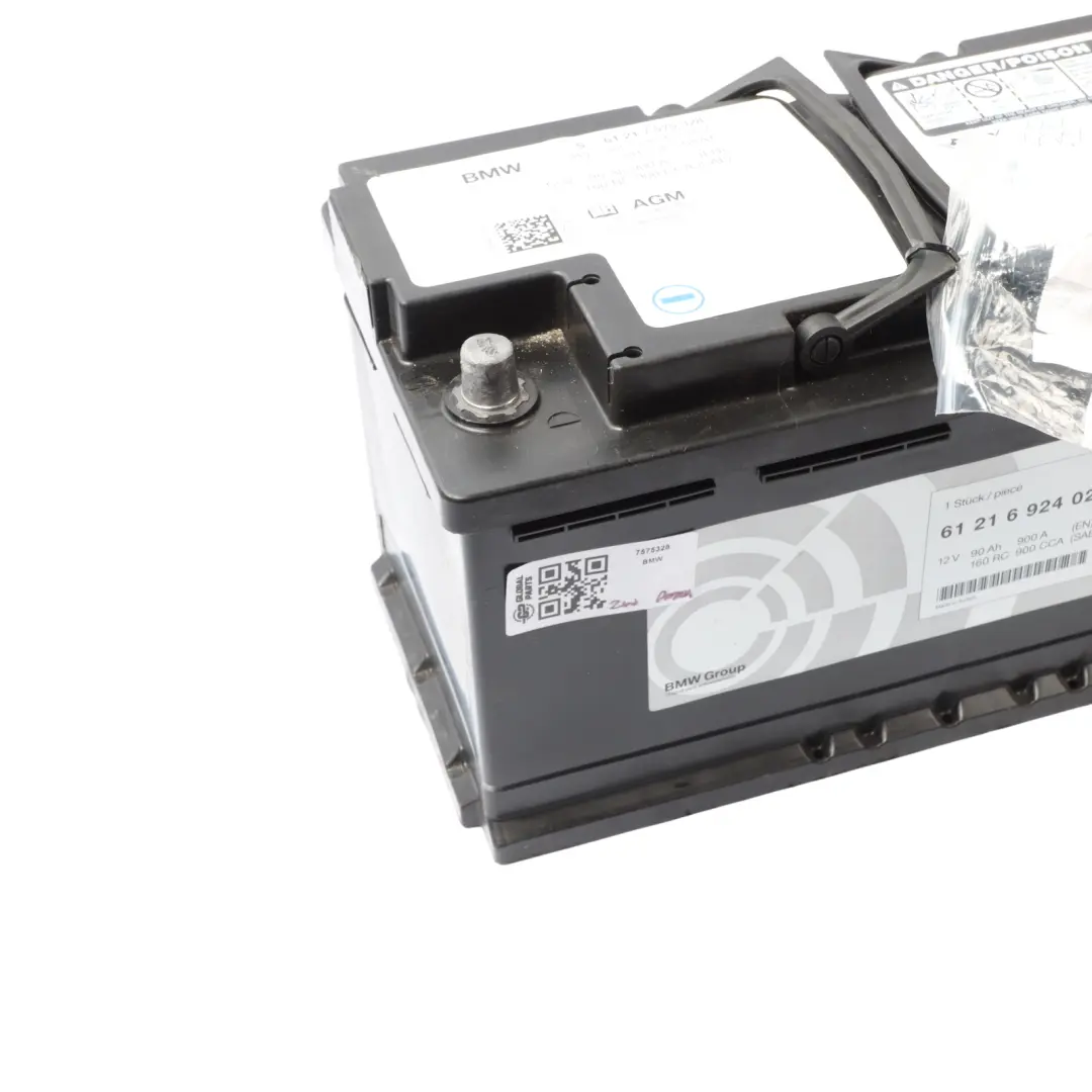 AGM 12V Accumulator Battery 90Ah 900A to BMW with Part number 7575328 BMW AGM 12V Accumulator Battery 90Ah 900A - SKU 7575328 - Part number 7575328