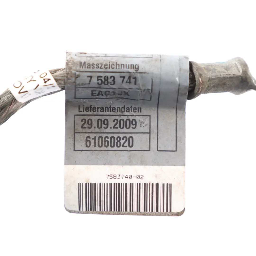 Tierra Cable De La Batería Cableado Mazo Línea para BMW Z4 E89 con número de pieza 7583740 BMW Z4 E89 Tierra Cable De La Batería Cableado Mazo Línea - SKU 7583740 - Número de pieza 7583740