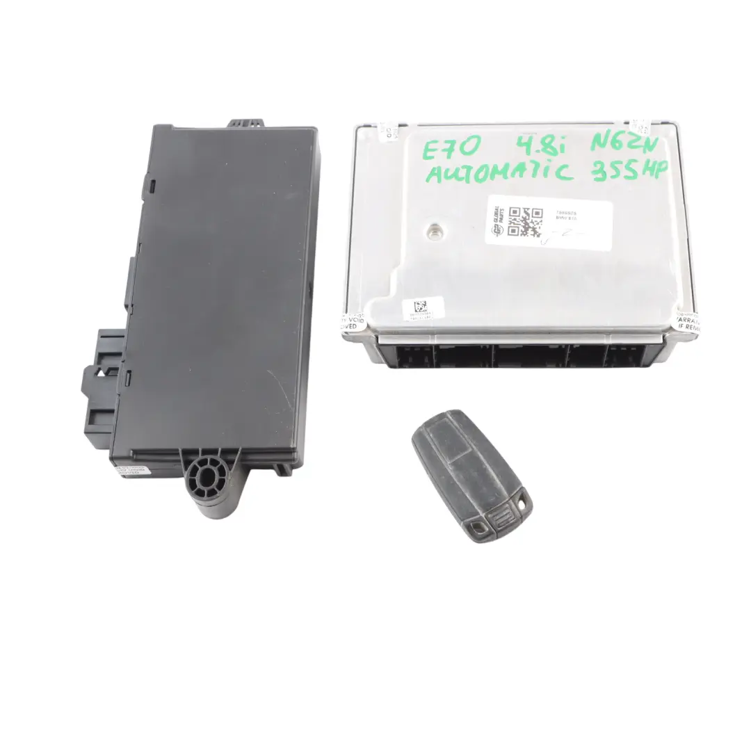 4.8i 355HP N62N Engine Module ECU DME Kit Key CAS3 Automatic to BMW X5 E70 with Part number 7586909 BMW X5 E70 4.8i 355HP N62N Engine Module ECU DME Kit Key CAS3 Automatic - SKU 7586909 - Part number 7586909