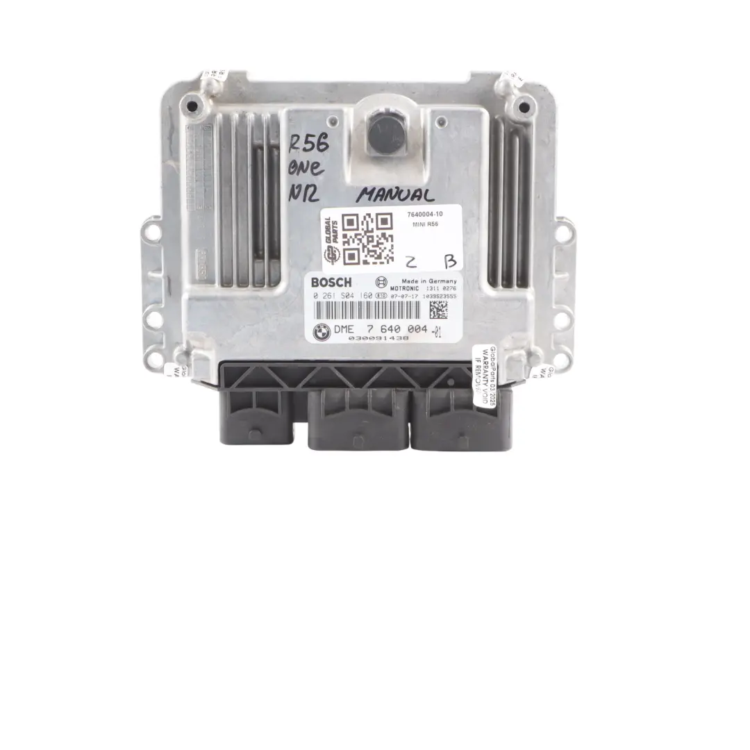 Benzina N12 1.4 95HP Motore ECU Kit DME CAS3 Manuale per Mini One R55 R56 con numero di parte 7640004 Mini One R55 R56 Benzina N12 1.4 95HP Motore ECU Kit DME CAS3 Manuale - SKU 7640004-10 - Numero di parte 7640004