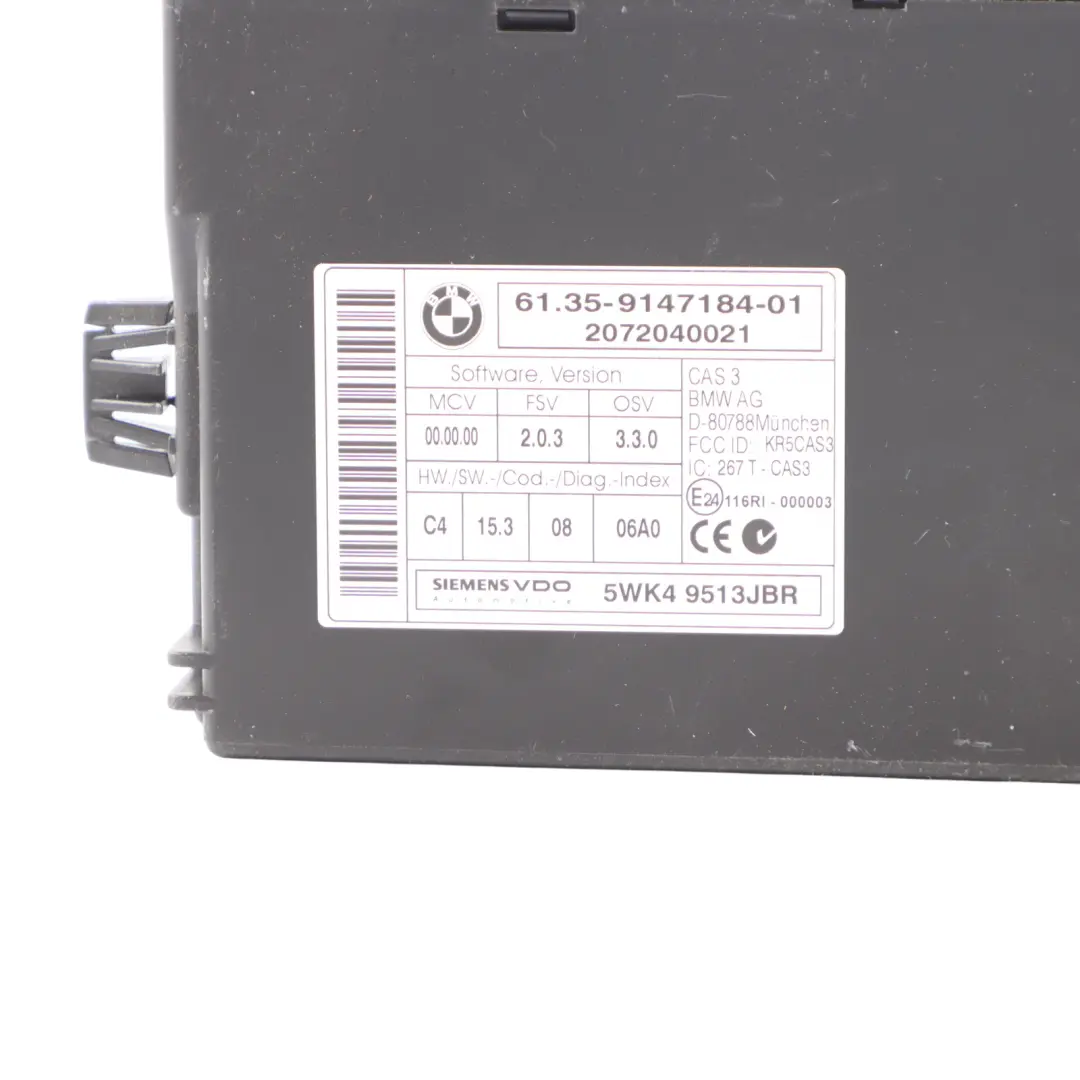 Gasolina N12 1.4 95HP Motor Kit ECU DME CAS3 Manual para Mini One R55 R56 con número de pieza 7640004 Mini One R55 R56 Gasolina N12 1.4 95HP Motor Kit ECU DME CAS3 Manual - SKU 7640004-10 - Número de pieza 7640004