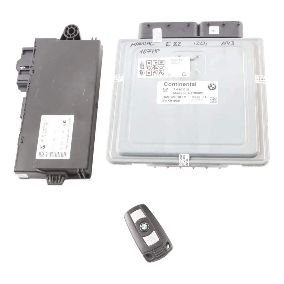 BMW E81 E88 E90 E92 120i 320i N43 170HP Engine Control ECU DME Kit - SKU 7640015-4 - Part number 7640015