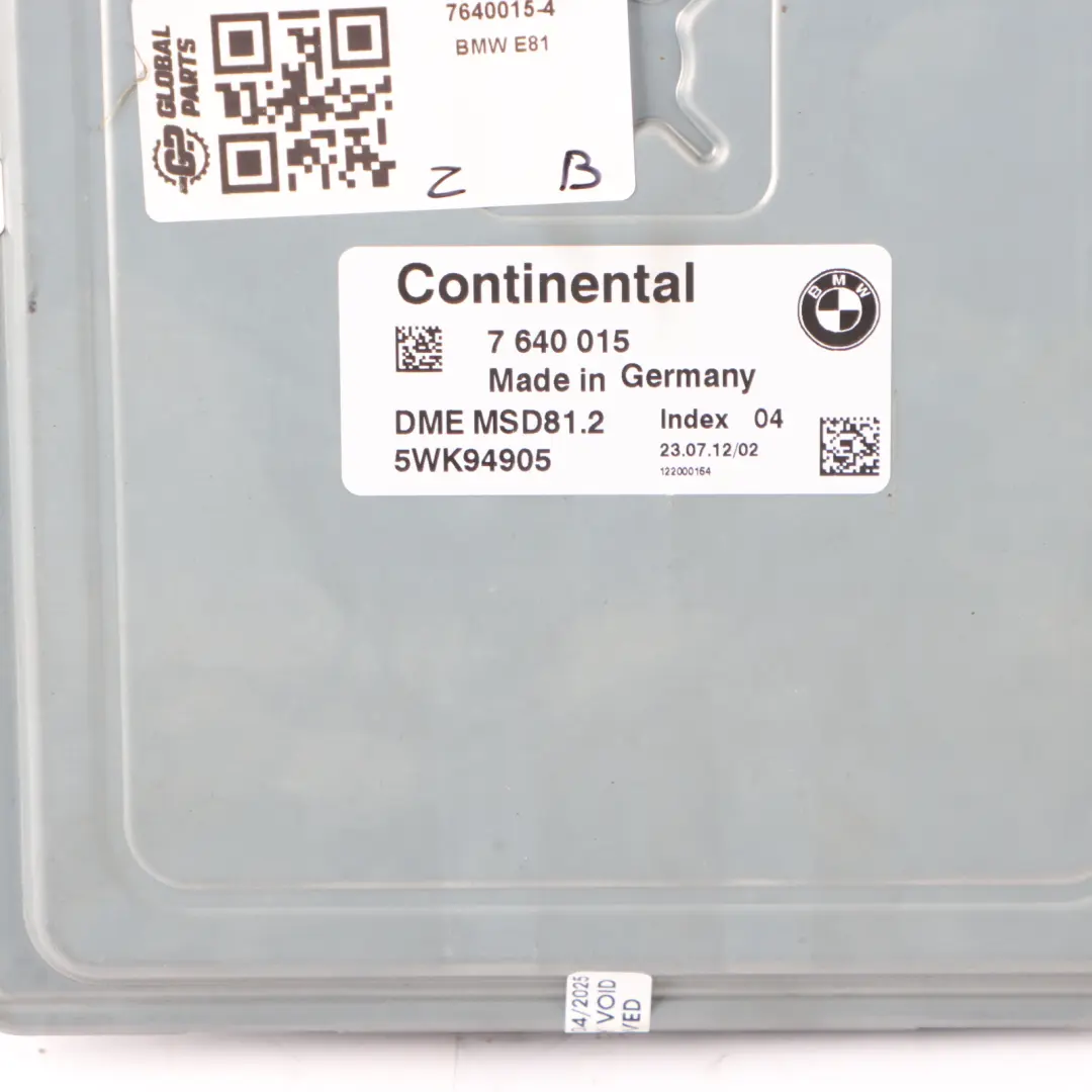 BMW E81 E88 E90 E92 120i 320i N43 170HP Engine Control ECU DME Kit - SKU 7640015-4 - Part number 7640015