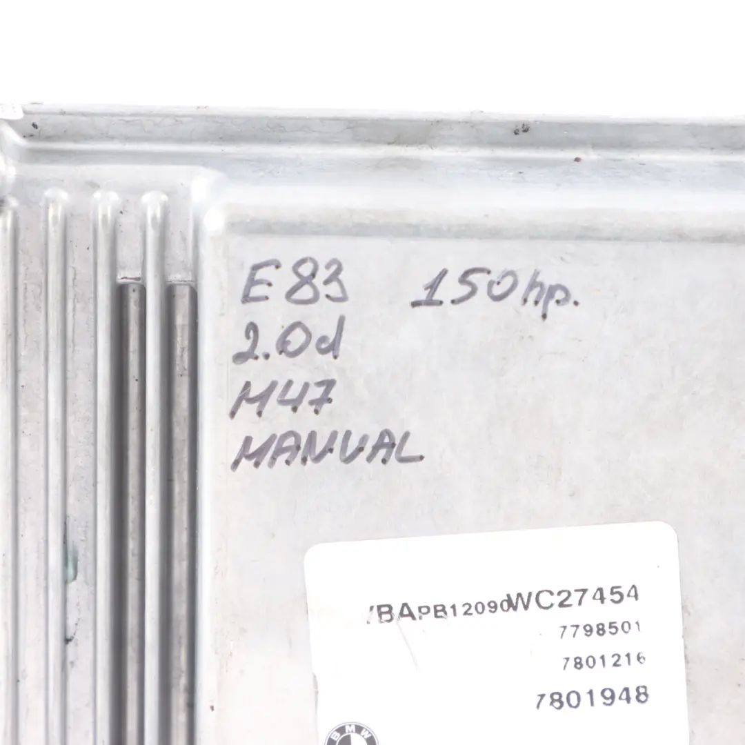 150HP M47N2 Engine ECU Kit DDE to BMW E60 E61 X3 E83 E87 E90 120d 320d 520d with Part number 7799855 BMW E60 E61 X3 E83 E87 E90 120d 320d 520d 150HP M47N2 Engine ECU Kit DDE - SKU 7799855-4 - Part number 7799855