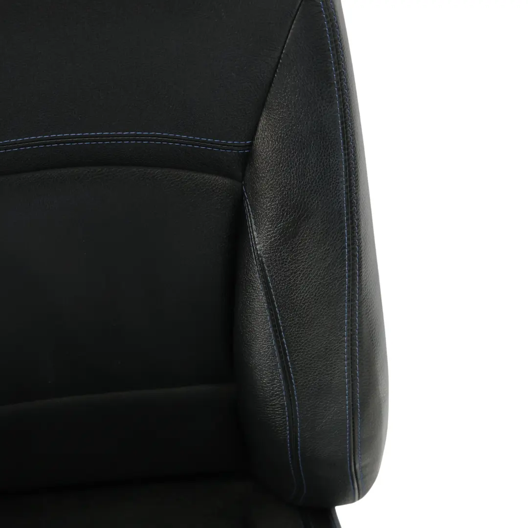  Front Seat BMW E90 E91 LCI Right O/S M Sport Black Leather Dakota Blue Stitching - SKU 7843514-1 - Part number 7843514