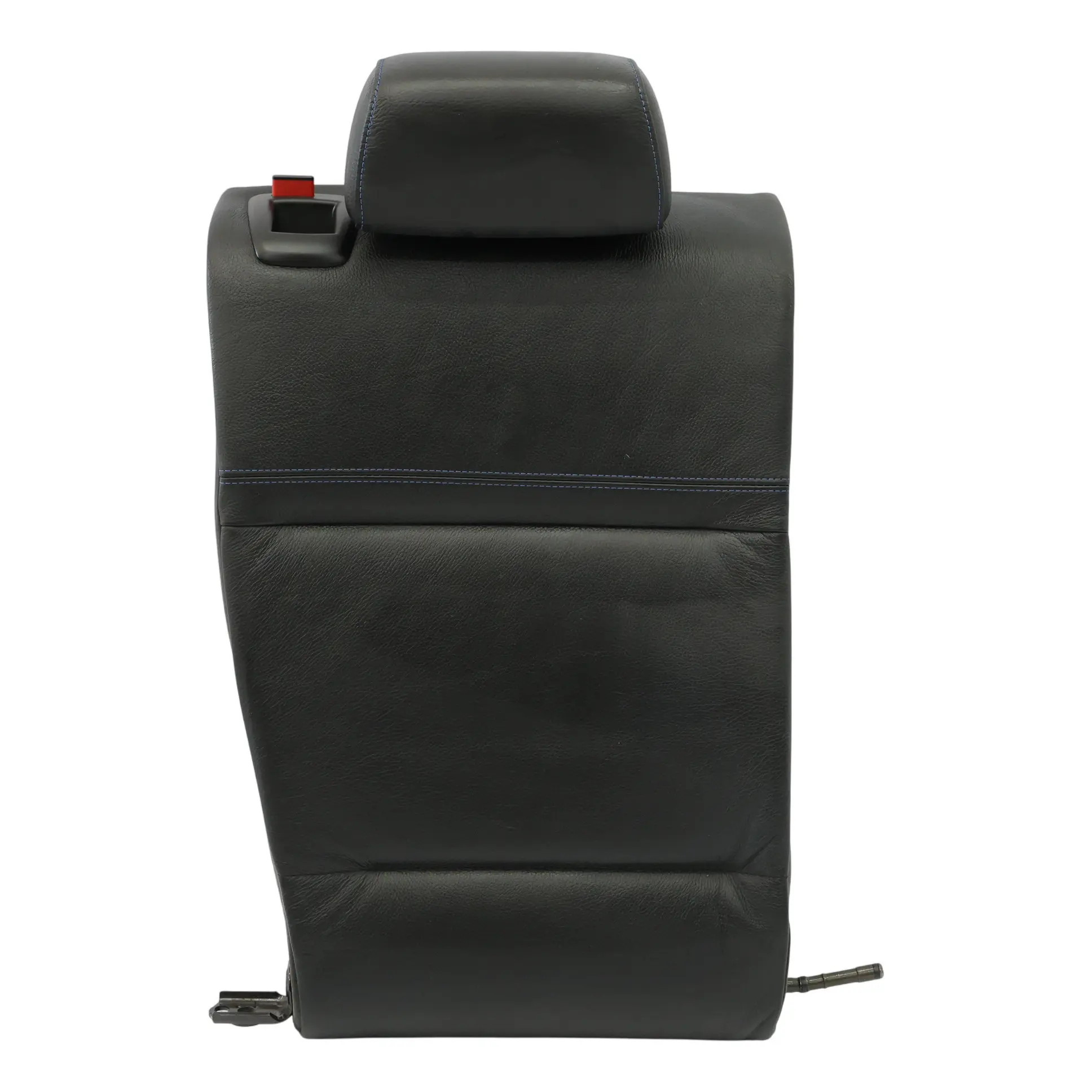 Funda Cuero Respaldo Asiento Trasero BMW E91 LCI Costura Azul Negro Dakota