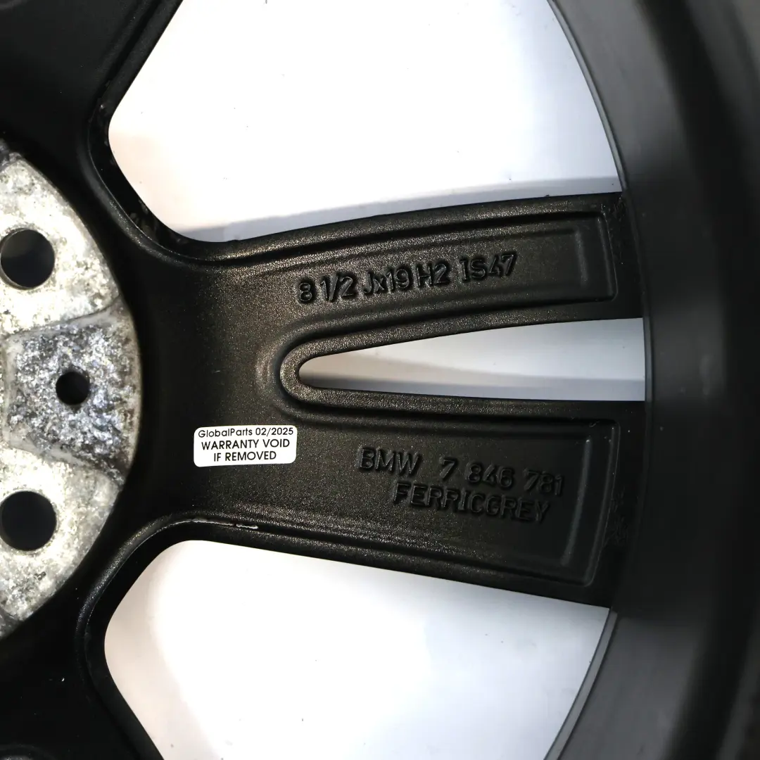 BMW F30 F32 Ferricgrey Llanta Aleación Trasera 19" 8,5J ET:47 M Doble Radio 442 - SKU 7846781 - Número de pieza 7846781