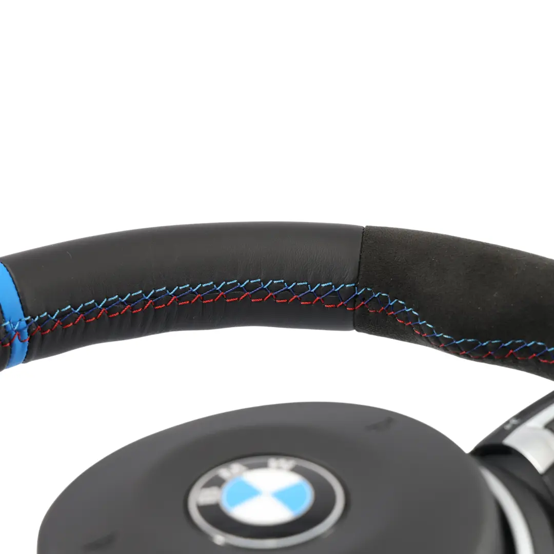 Leather / Alcantara Steering Wheel to BMW F20 F30 F31 M Sport NEW Black with Part number 7848338 BMW F20 F30 F31 M Sport NEW Black Leather / Alcantara Steering Wheel - SKU 7848338-4-SET - Part number 7848338