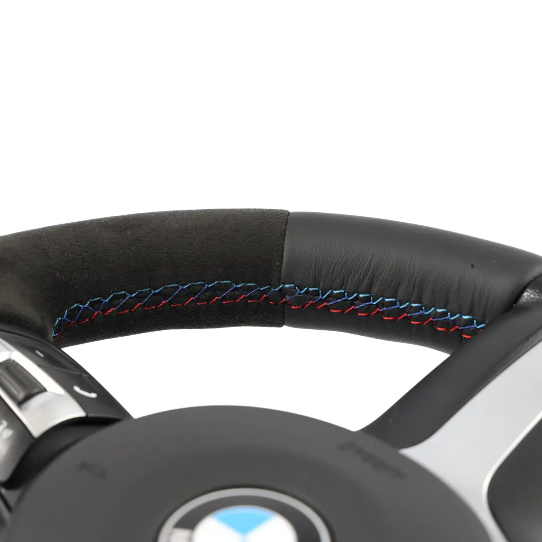 NUEVO Cuero Negro / Alcantara Volante Airbag para BMW F20 F30 F31 M Sport con número de pieza 7848338 BMW F20 F30 F31 M Sport NUEVO Cuero Negro / Alcantara Volante Airbag - SKU 7848338-4-SET - Número de pieza 7848338