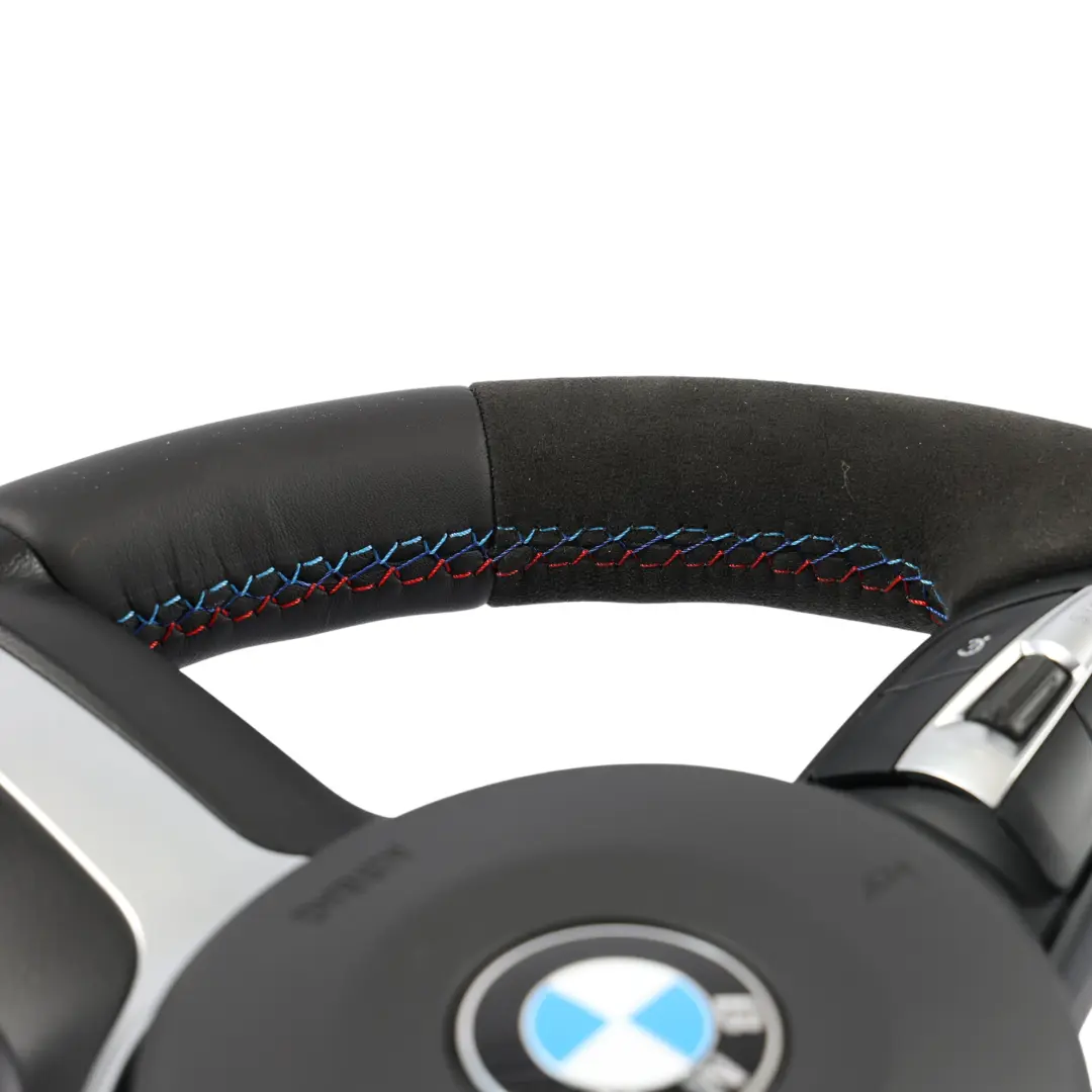 NUOVO in pelle nera / Alcantara Volante Airbag per BMW F20 F30 F31 M Sport con numero di parte 7848338 BMW F20 F30 F31 M Sport NUOVO in pelle nera / Alcantara Volante Airbag - SKU 7848338-4-SET - Numero di parte 7848338