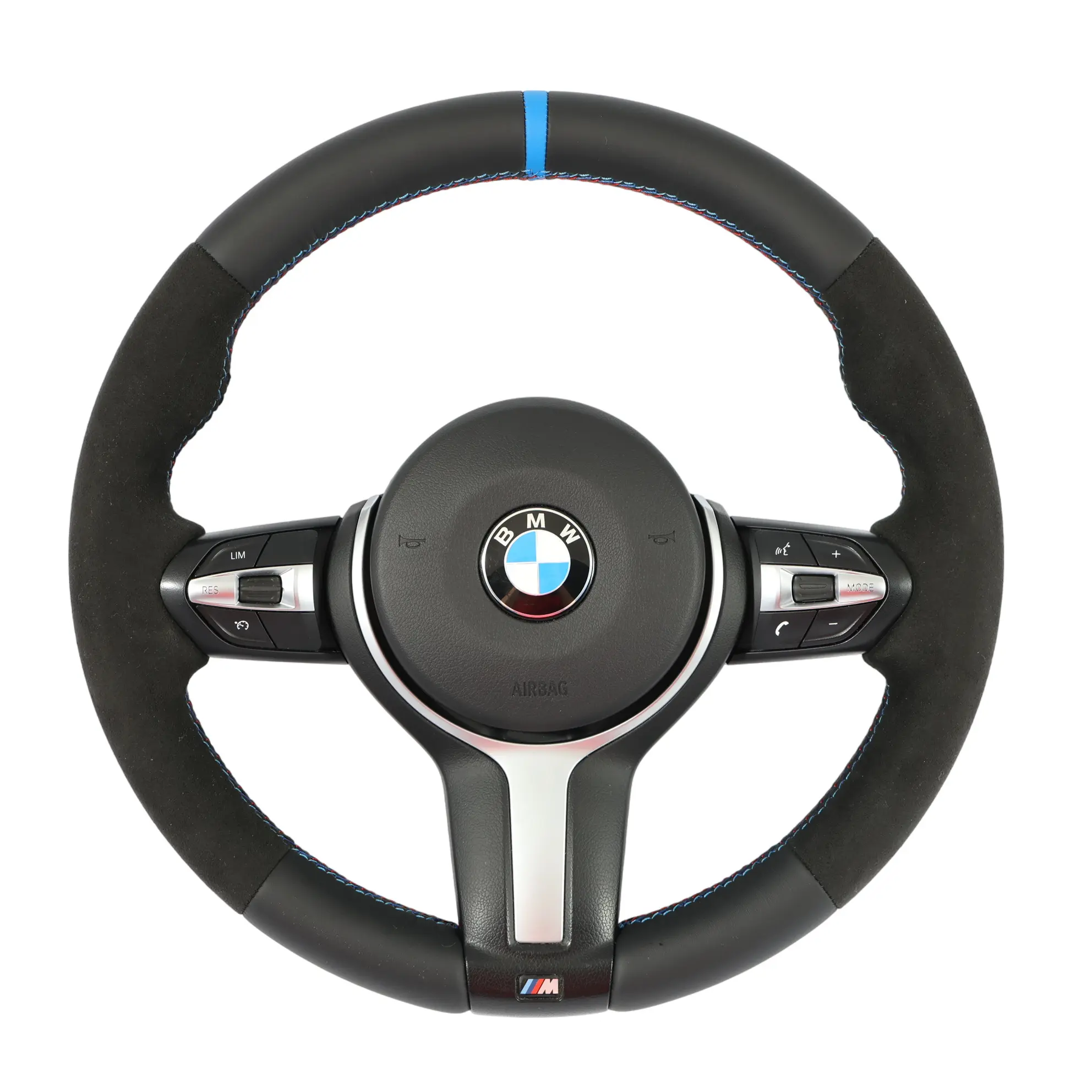 BMW F20 F21 F30 F31 F32 M Sport Volant avec NEUF Noir Cuir / Alcantara