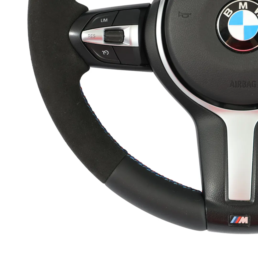 BMW F20 F30 F31 M Sport NUEVO Cuero Negro / Alcantara Volante Airbag - SKU 7848338-4-SET - Número de pieza 7848338